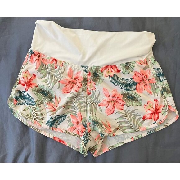Beach outfit / swim outfit  floral print women’s large top medium short - Picture 2 of 16